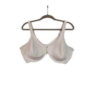 Olga by Warner's Women's White Underwire Full Coverage Bra 44D Lace Detail